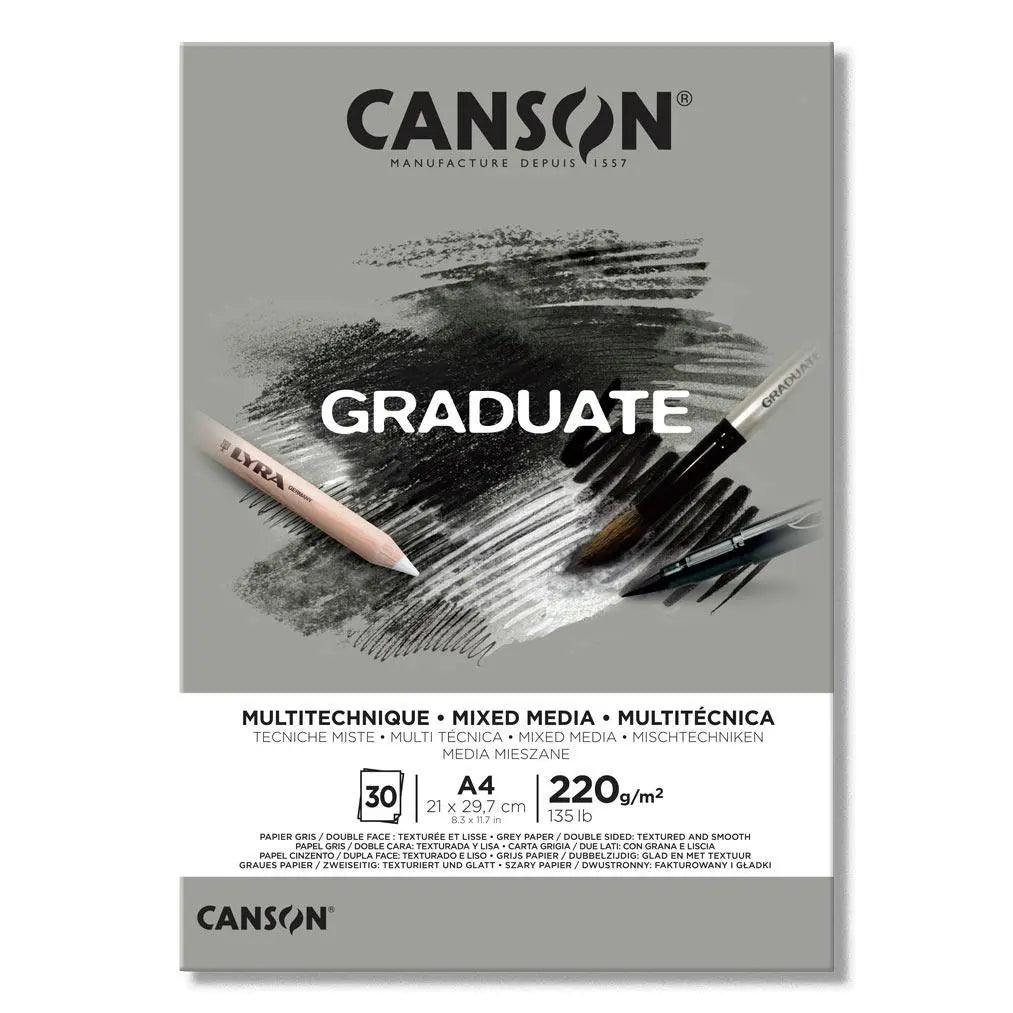 Canson Graduate Mixed Media Grey 220gsm The Stationers