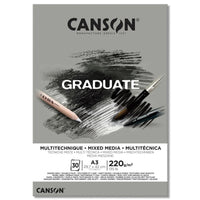 Canson Graduate Mixed Media Grey 220gsm The Stationers