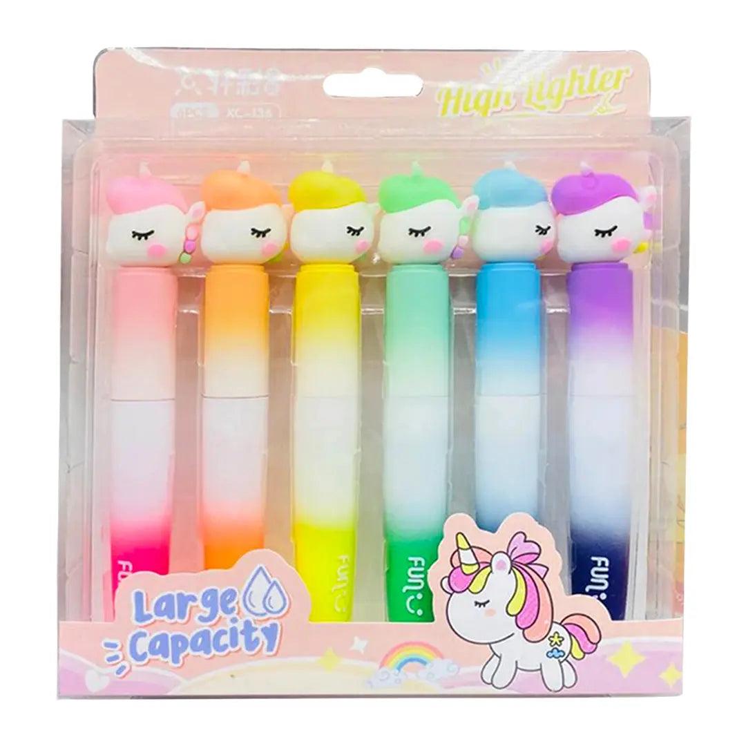 Colorful Liquid HighLighter Pack Of 6 The Stationers