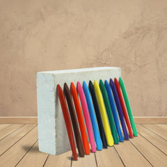 Plastic Crayons Colors Triangular