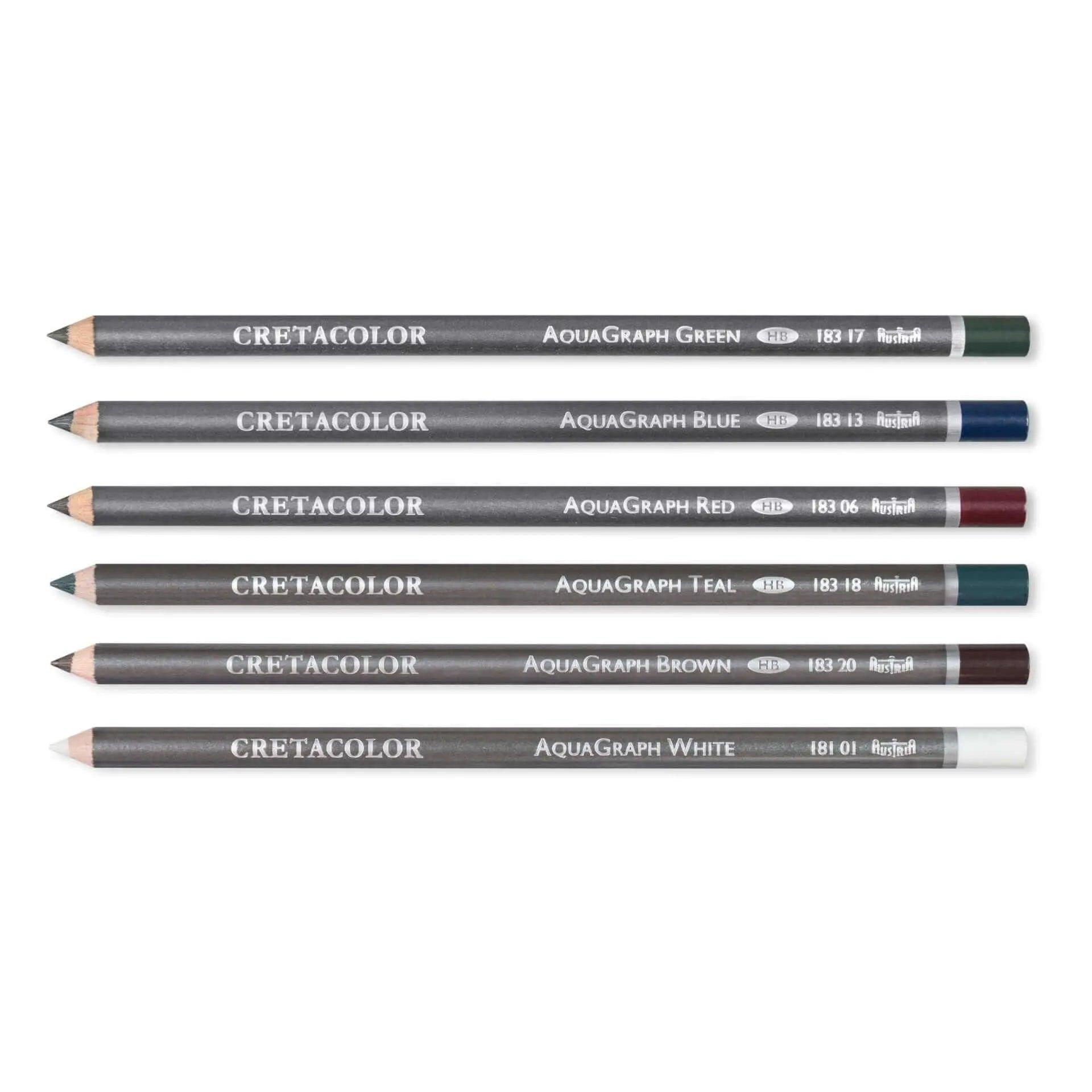 Cretacolor Watercolor Graphite Pencils Set Of 6 Pcs The Stationers