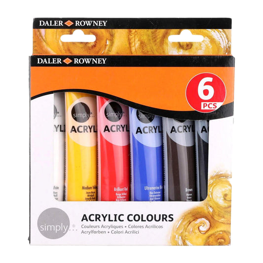 Daler Rowney 6 Pcs Acrylic 75ml The Stationers