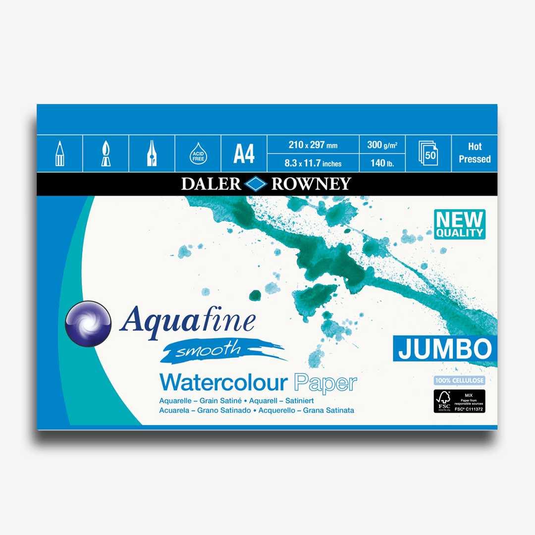 Daler Rowney Aquafine Smooth Watercolor Pad 300Gsm The Stationers