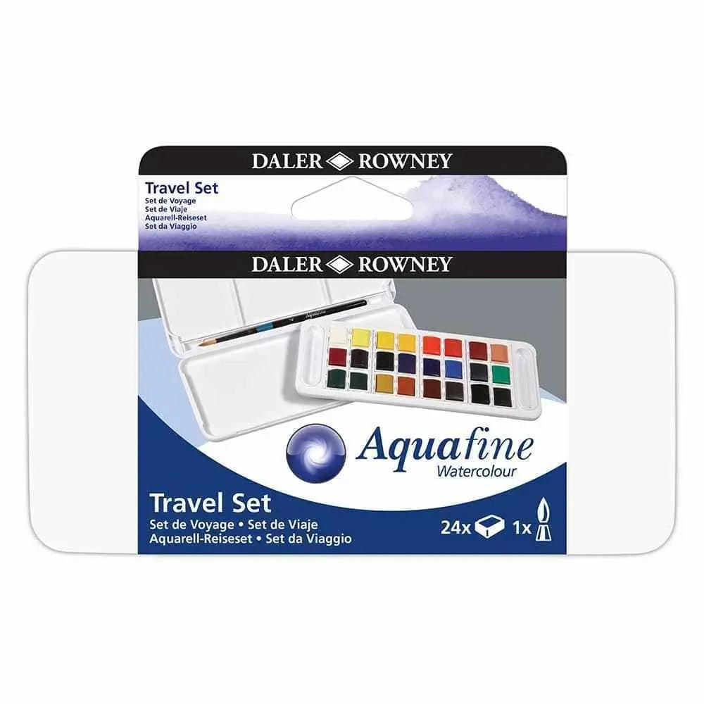 Daler Rowney Aquafine Transparent Watercolor Travel Set of 24 Pcs For Professionals The Stationers
