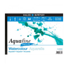 DALER ROWNEY AQUAFINE WATERCOLOUR PAD LANDSCAPE 300G A4 SMOOTH The Stationers