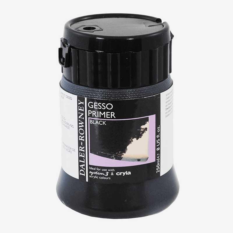 Daler Rowney Artist Gesso Primer Black 250ml The Stationers