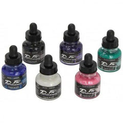 Daler Rowney FW Pearlescent Liquid Acrylic Inks Set of 6 - 30ml thestationers