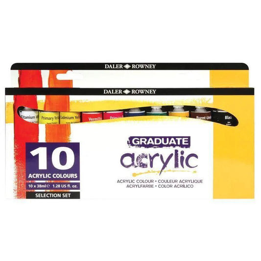 Daler Rowney Graduate Acrylic Selection Set 10 Pcs The Stationers