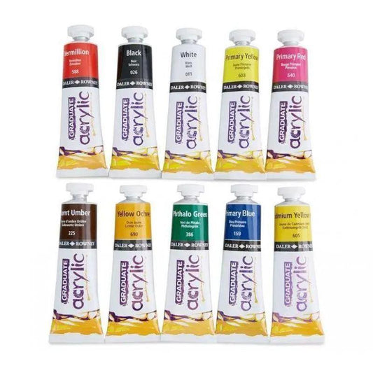 Daler Rowney Graduate Acrylic Selection Set 10 Pcs The Stationers