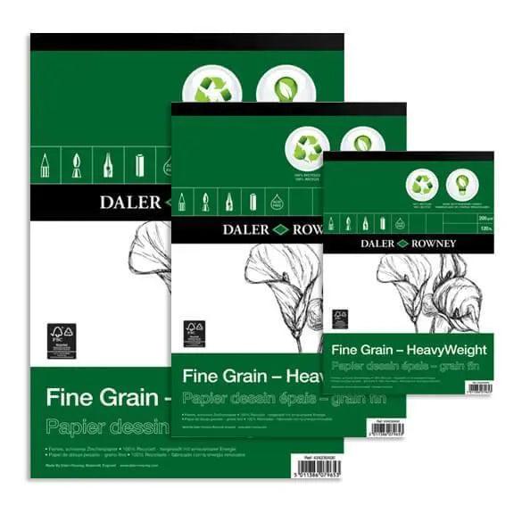 Daler Rowney Heavy Weight Fine Grain Paper Pads  30 Sheets 200 Gsm Paper The Stationers