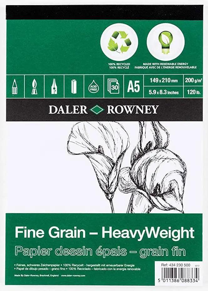 Daler Rowney Heavy Weight Fine Grain Paper Pads  30 Sheets 200 Gsm Paper The Stationers