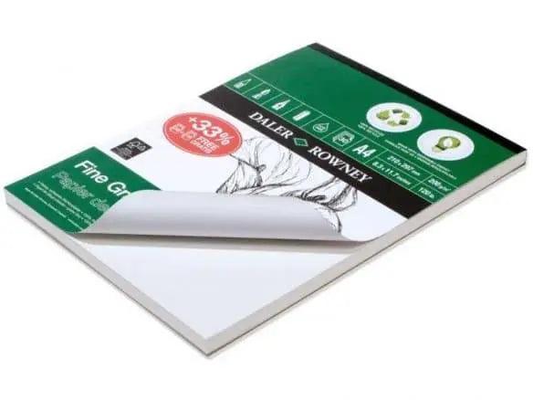 Daler Rowney Heavy Weight Fine Grain Paper Pads  30 Sheets 200 Gsm Paper The Stationers