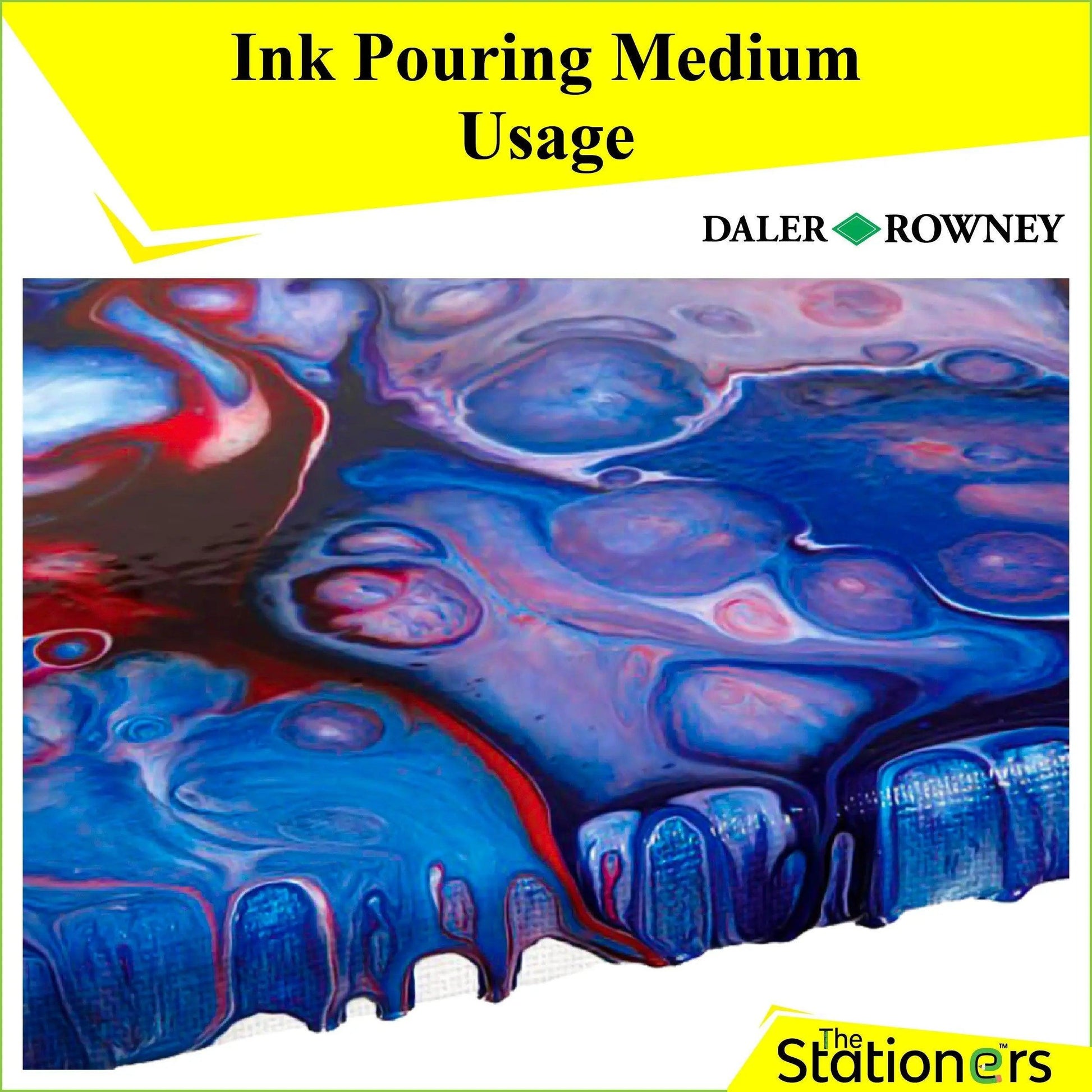 Daler Rowney Ink Pouring Medium 750ML Waterbased Inks &amp; Acrylic The Stationers