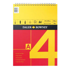 Daler Rowney Red & Yellow Spiral Pads 150Gsm The Stationers