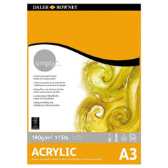 Daler Rowney Simply Acrylic Paper Pad  190 Gsm 16 Sheets The Stationers