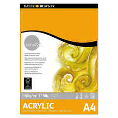 Daler Rowney Simply Acrylic Paper Pad  190 Gsm 16 Sheets The Stationers