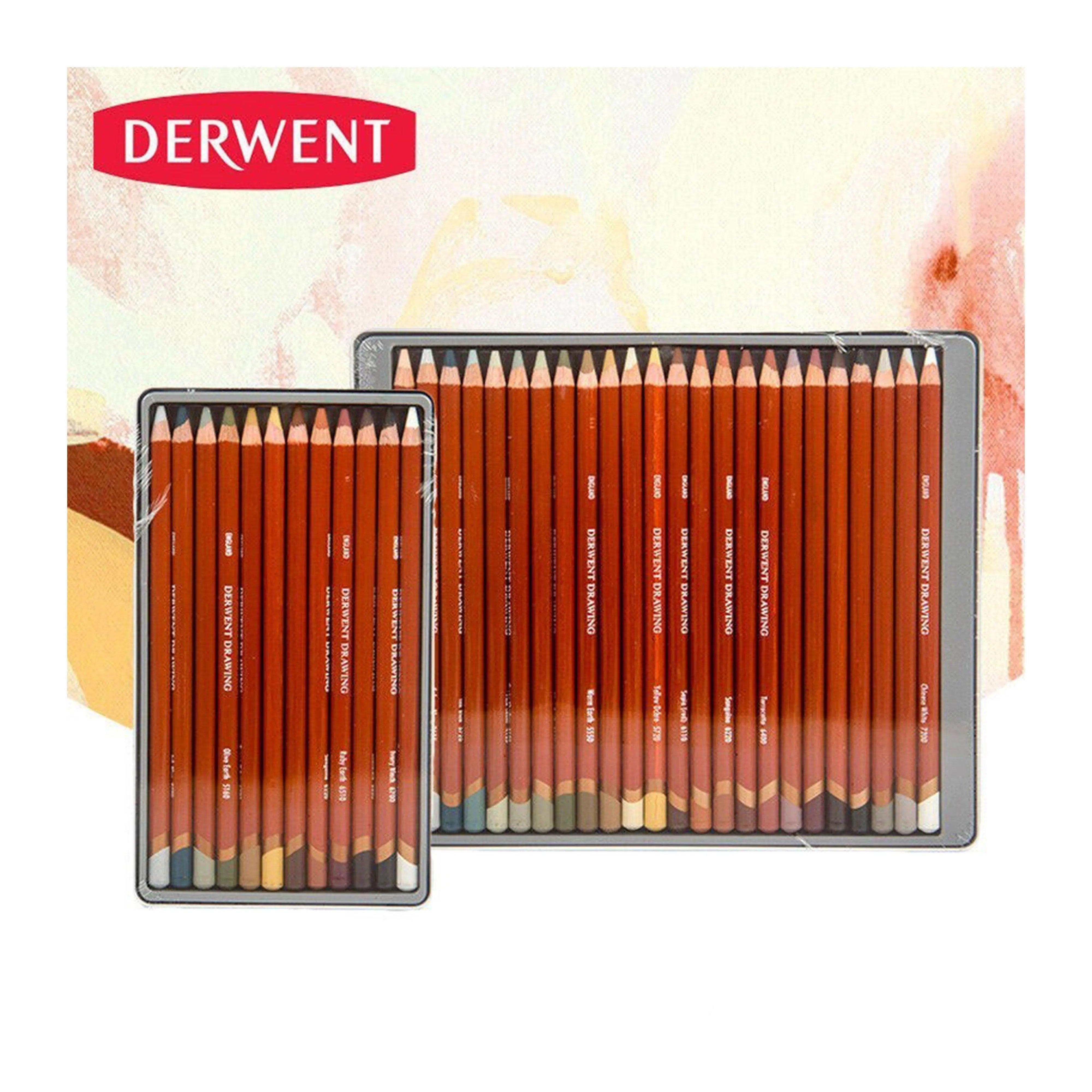 Derwent Drawing Pencil 12-24-Color Tin Set The Stationers