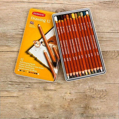 Derwent Drawing Pencil 12-24-Color Tin Set The Stationers