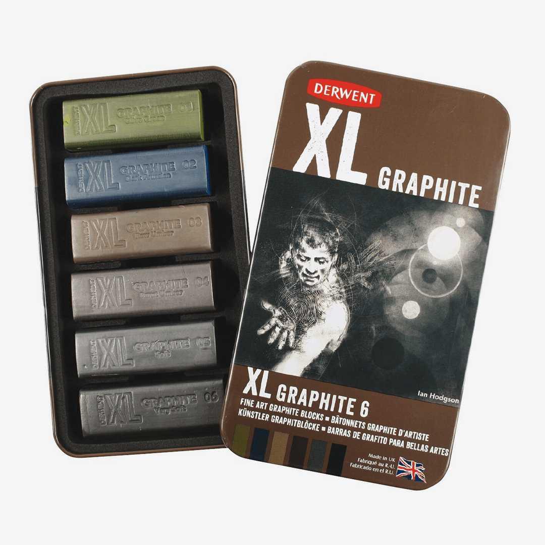 Derwent Natural Graphite Blocks XL Set Of 6 The Stationers