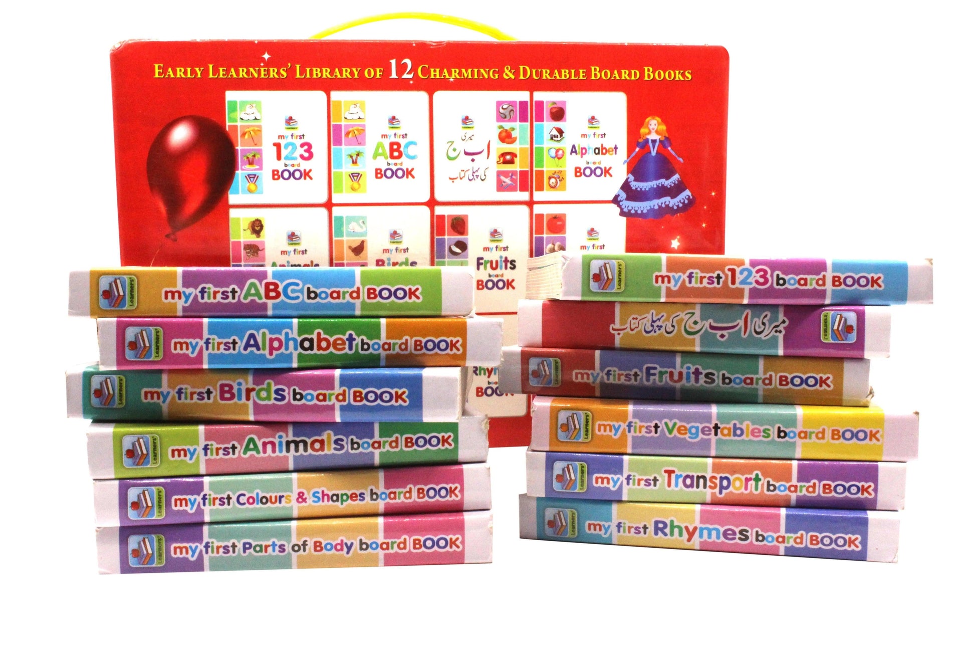 Early Learners Library of 12 Charming & Durable Board Books The Stationers