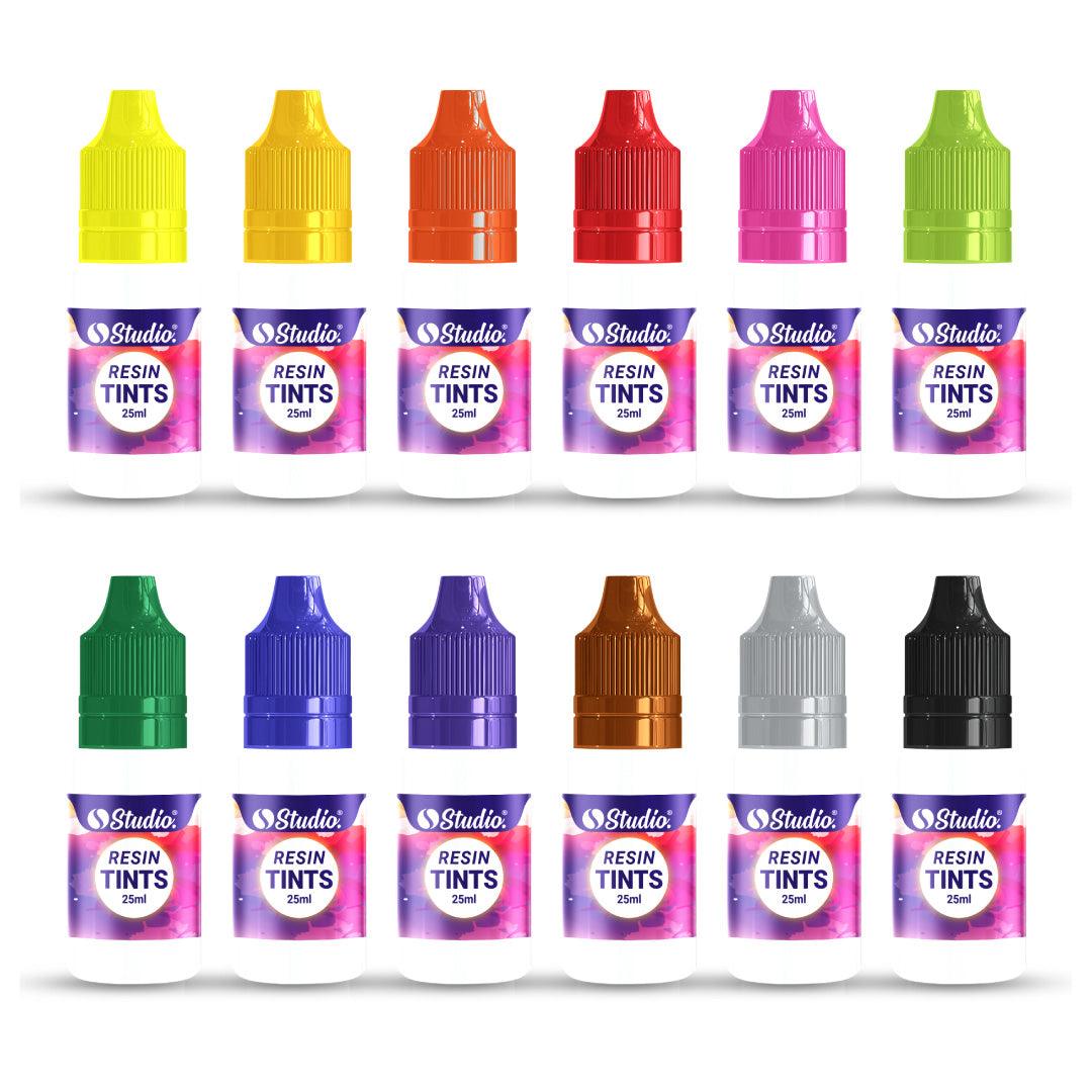 Epoxy Art Resin Tints Pigments Colors - Water Based Pigments Pack Of (10Pcs) The Stationers