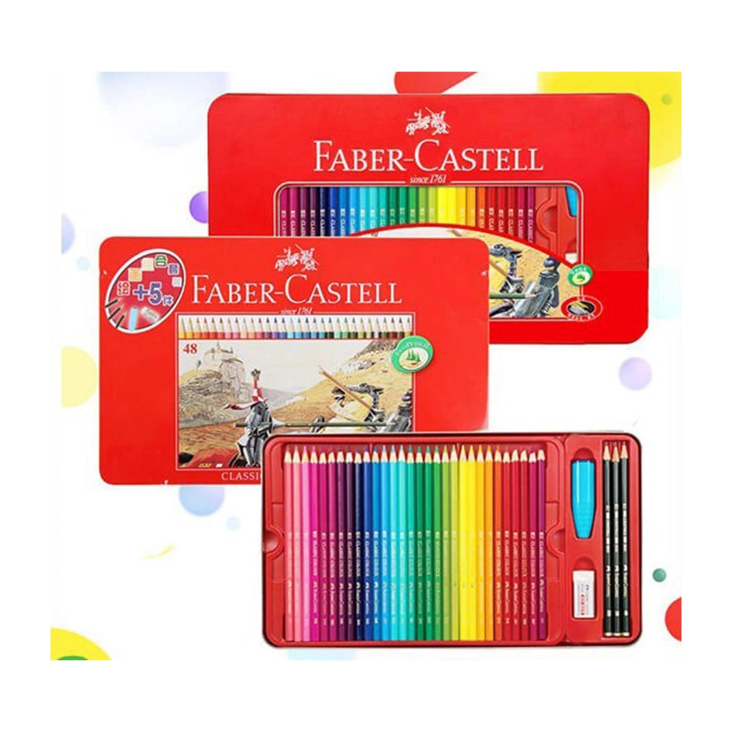 Faber-Castell Classic Colour Pencils Set 60pcs The Stationers