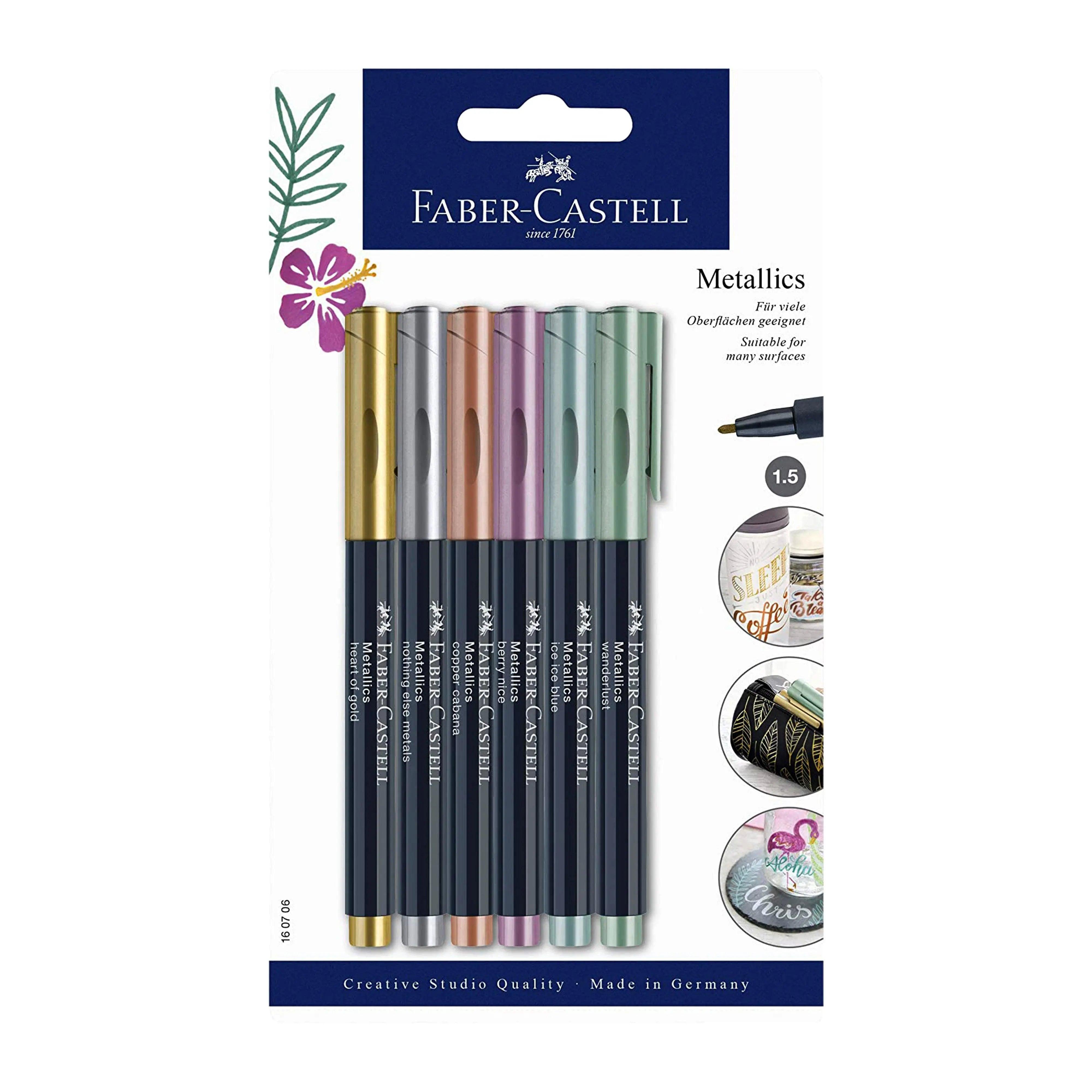 Faber-Castell Metallic Marker 6 Pcs Set The Stationers