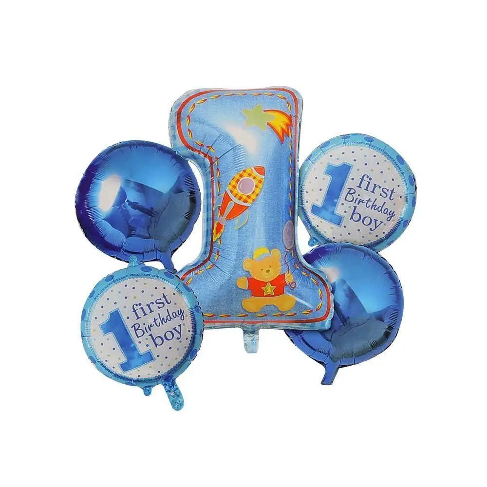 First Birthday Boy 5 Inspire Foil Balloons For Parties The Stationers