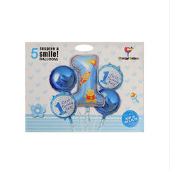 First Birthday Boy 5 Inspire Foil Balloons For Parties The Stationers