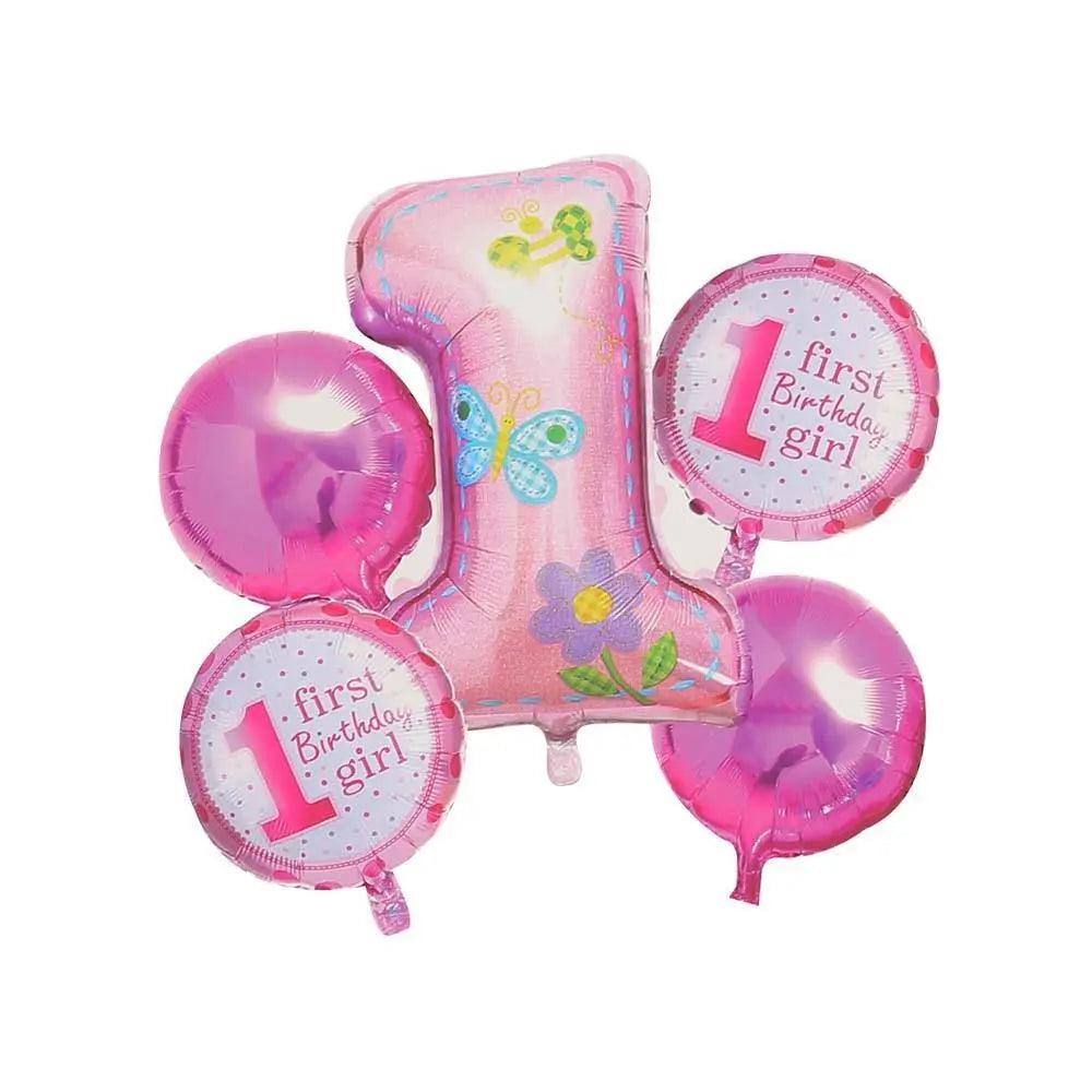 First Birthday Girl 5 Inspire Foil Balloons For Parties The Stationers