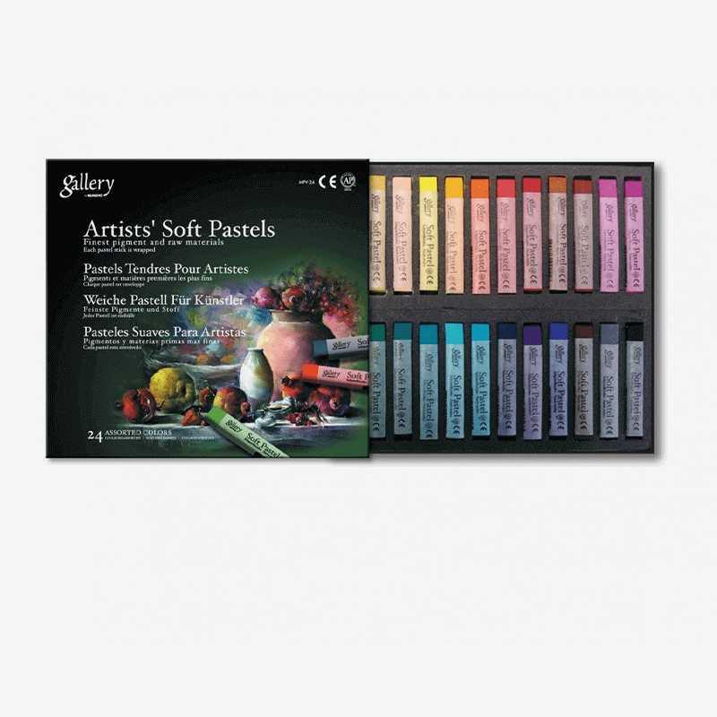 Gallery Soft Pastels EarthTone Set Of 24 Pieces The Stationers