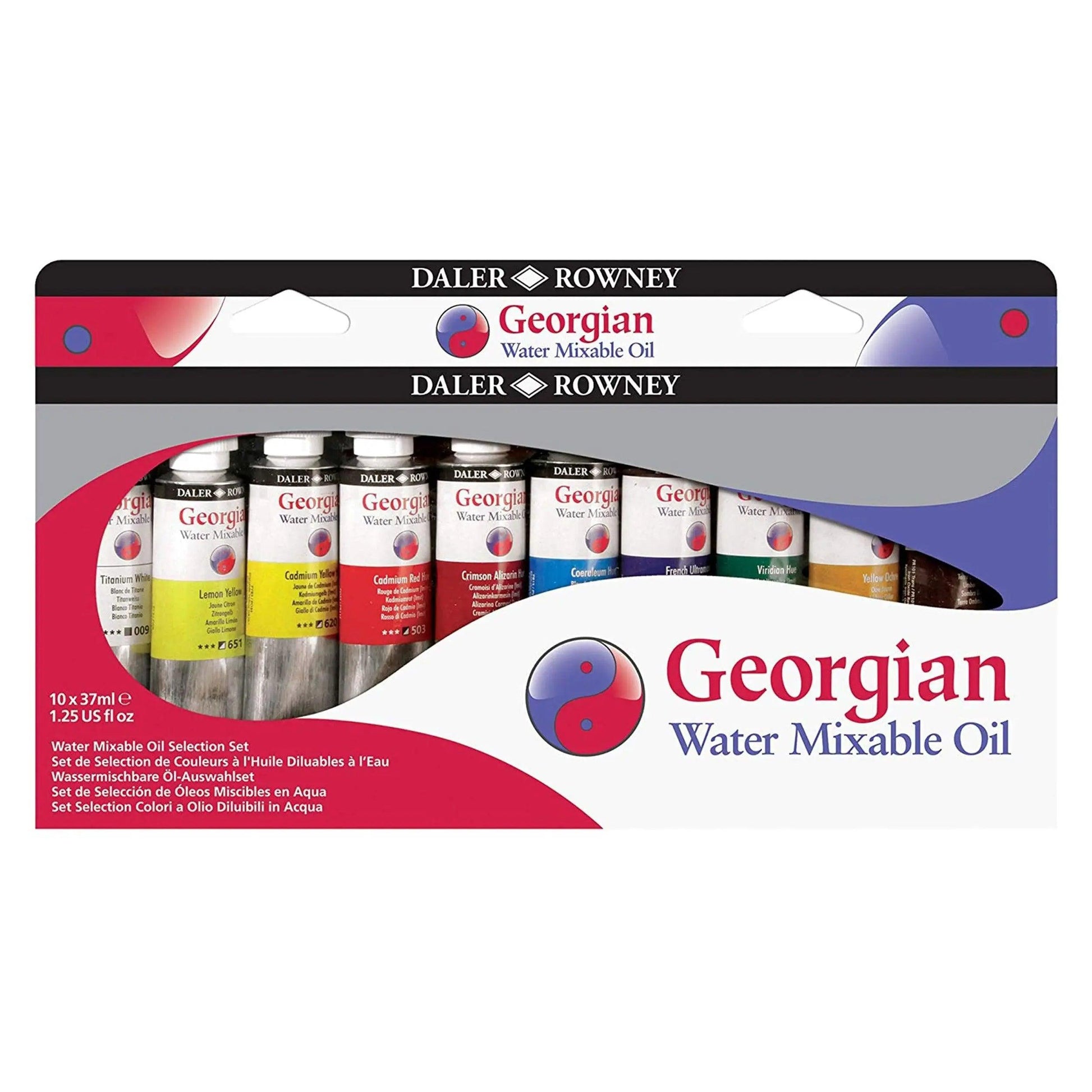 Georgian Oil Colors Set Of 10 Pcs 38ml Tubes In Artist Quality. The Stationers