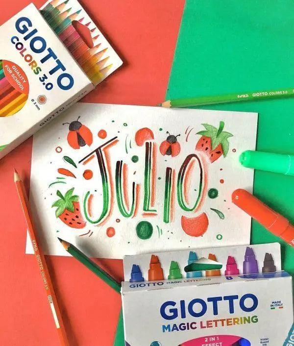 Giotto Magic Lettering Color Markers Set of 8 Pcs The Stationers