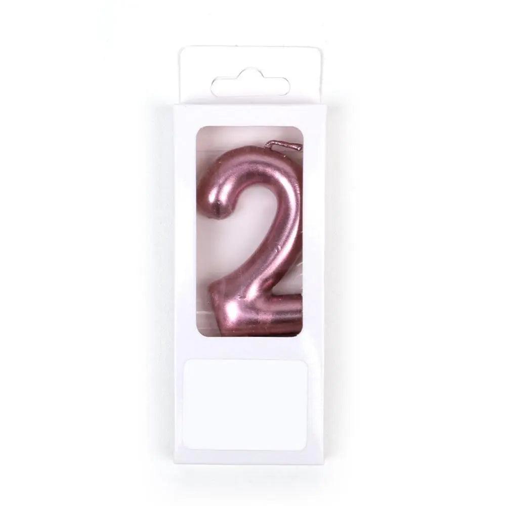 Happy Birthday No 2 Numeric Candle - Pink (NC-018) The Stationers