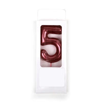 Happy Birthday No 5 Numeric Candle - Maroon (NC-023) The Stationers