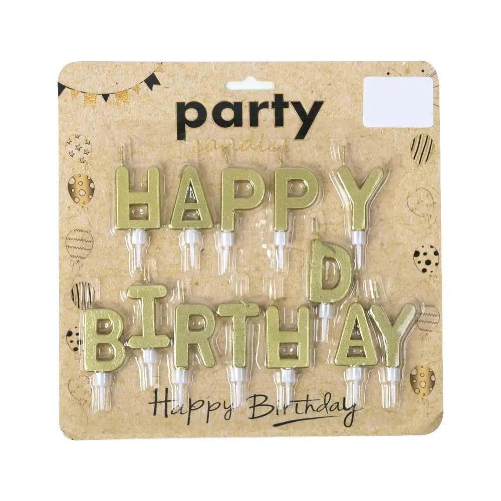 HBD Alphabet Party Candle - Golden The Stationers