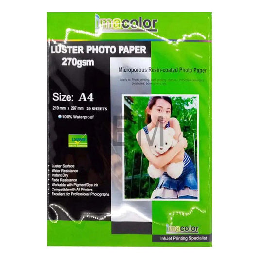 Ima Glossy Photo Paper A/4 The Stationers