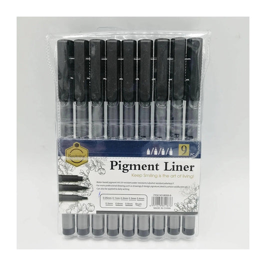 Keep Smiling Pigment liner Pack Of 9 The Stationers