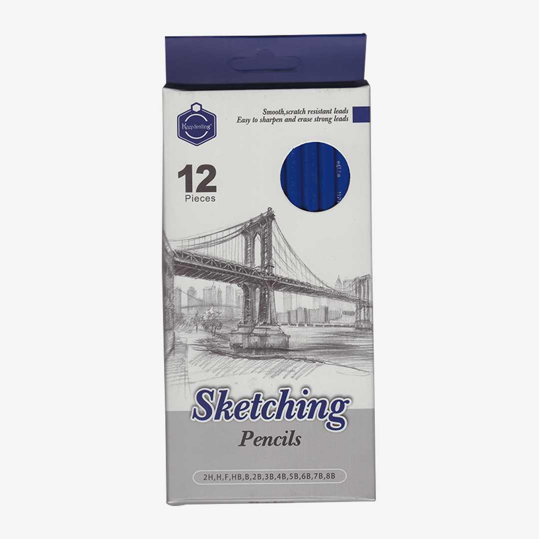 Keep Smiling Sketching Pencil Set Of 12 The Stationers