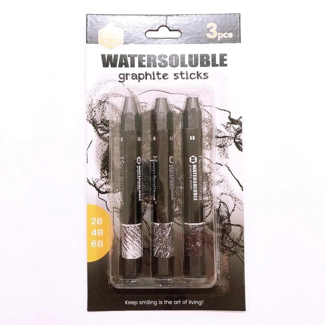 Keep Smiling Water soluble Graphite Sticks Set Of 3 The Stationers