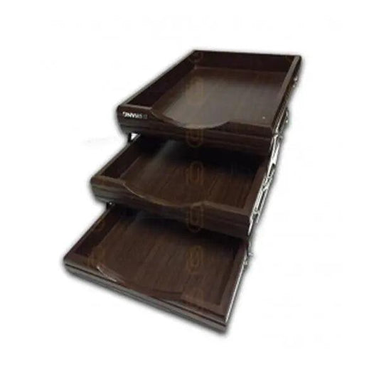 Letter Tray Wooden 3 Story 7713 The Stationers