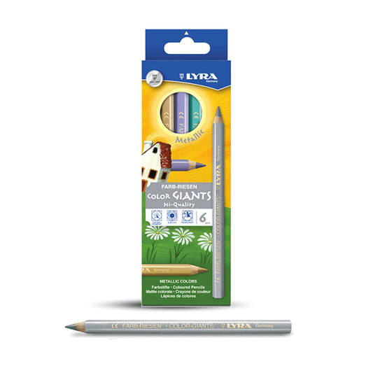 Lyra Metallic Color Pencils 6 Pcs The Stationers
