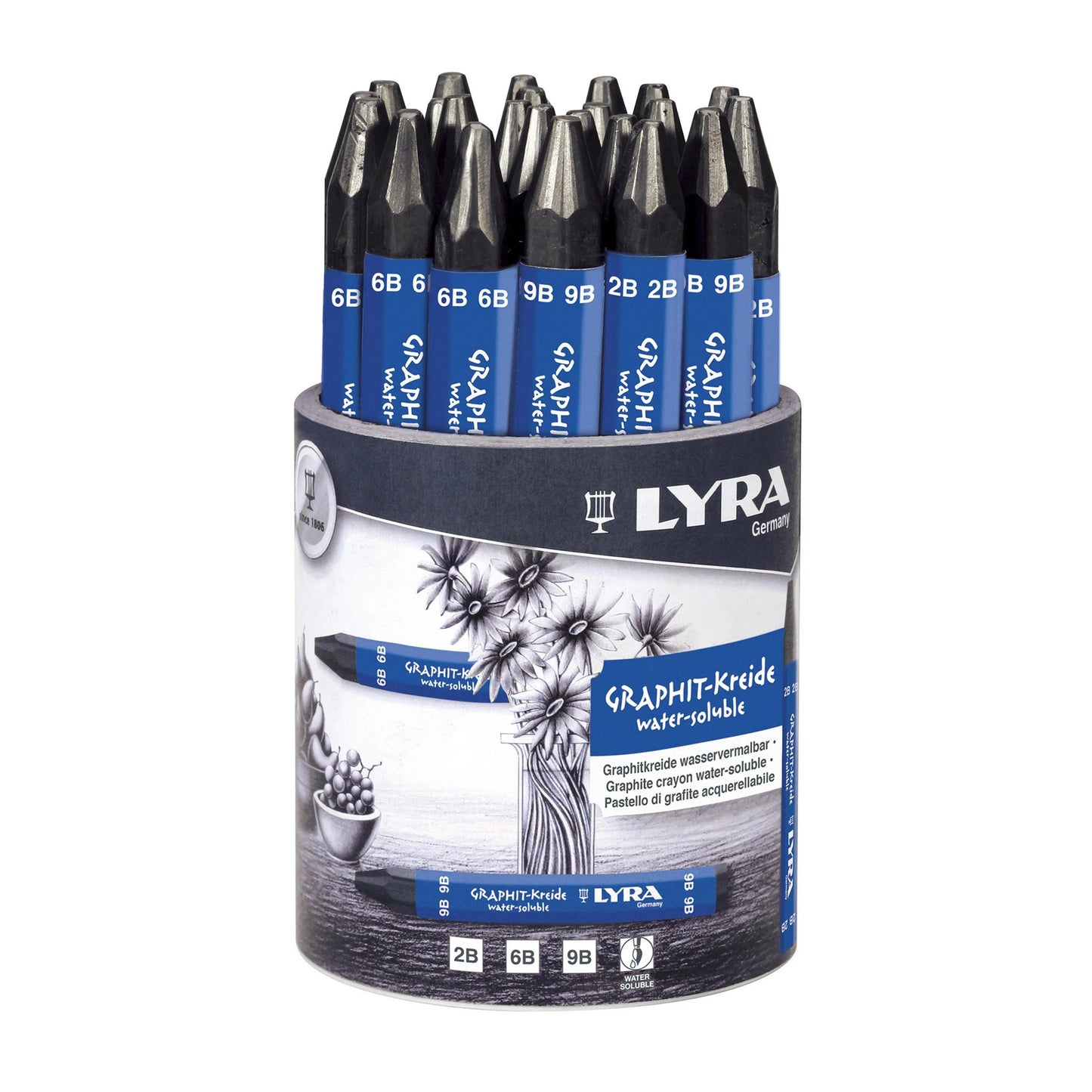 Lyra Watersoluble Graphite Crayons The Stationers