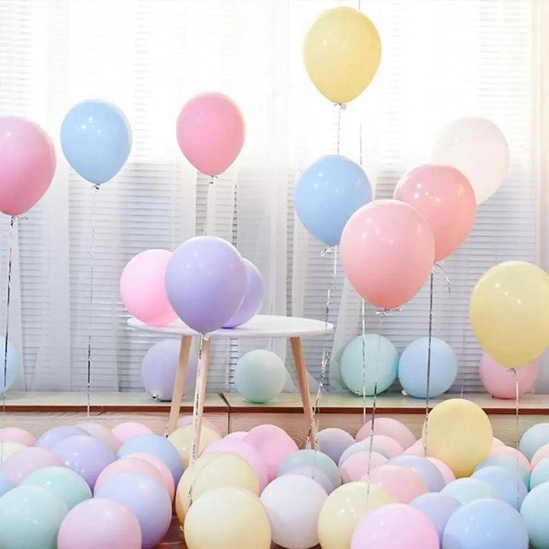 Macaron Pastel Colors Latex Balloons 12″ Inch – Single color 10 Pcs The Stationers