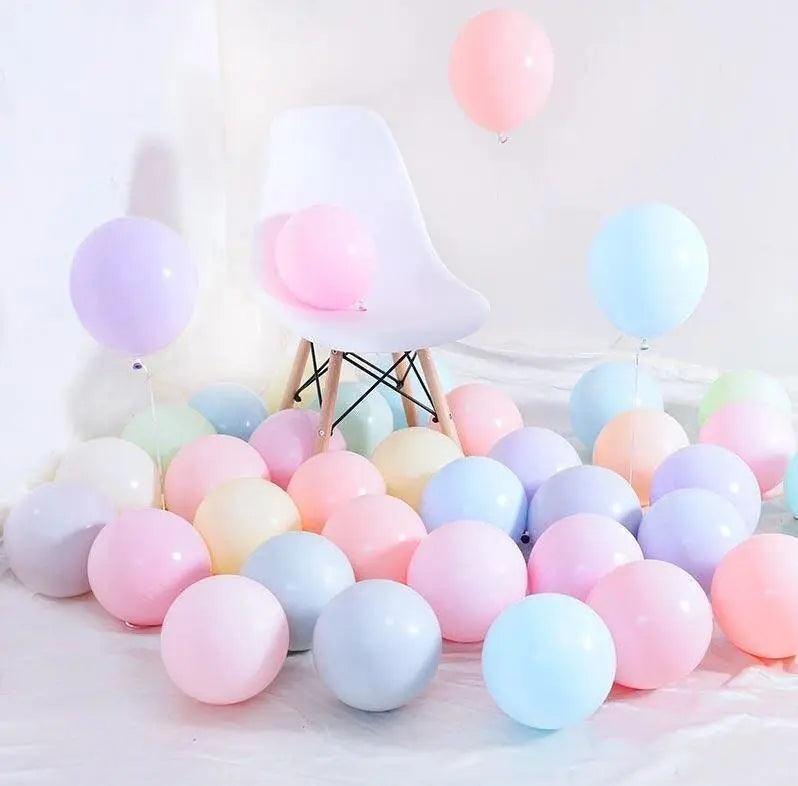 Macaron Pastel Colors Latex Balloons 12″ Inch – Single color 10 Pcs The Stationers