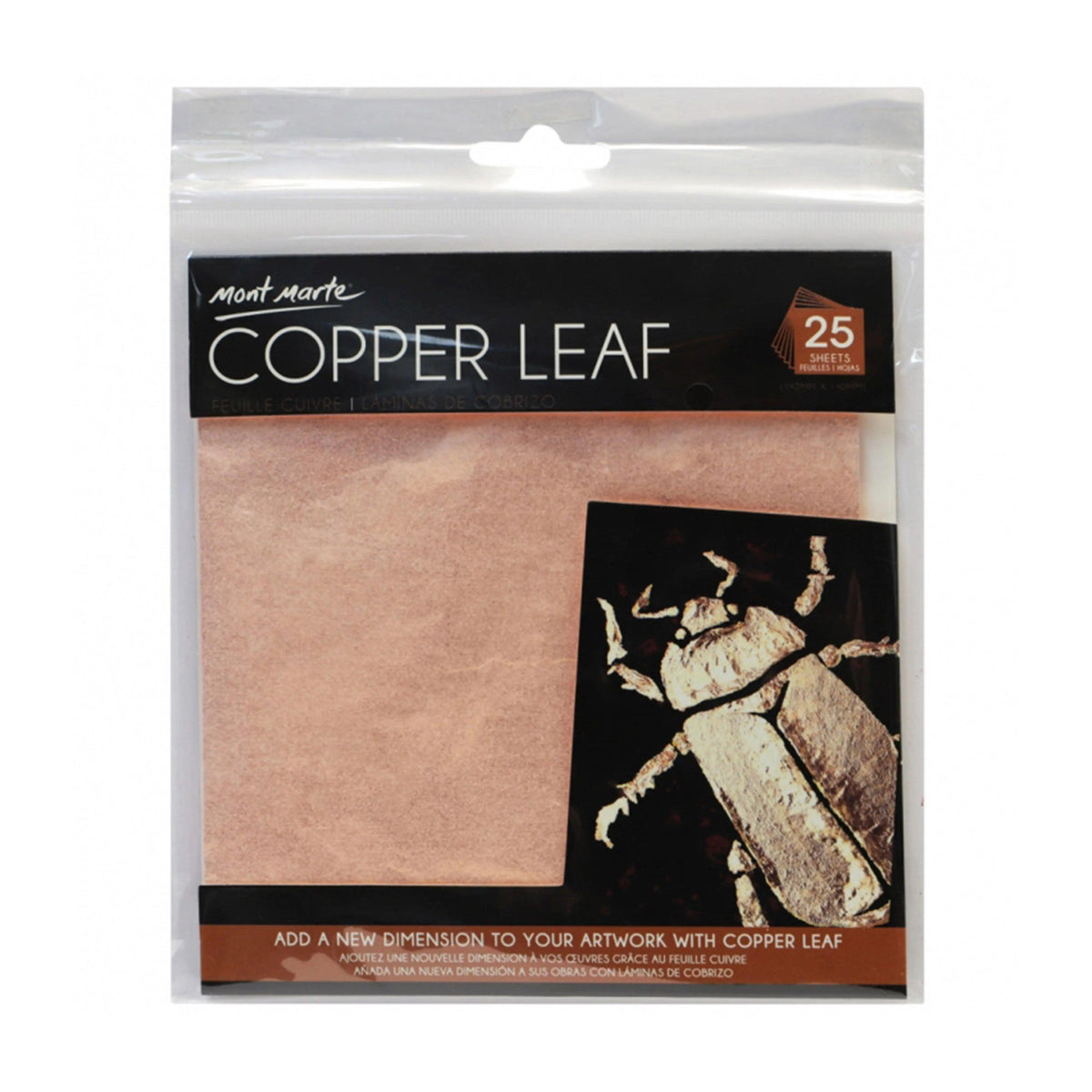 Mont Marte Copper Leaf pack of 25 The Stationers