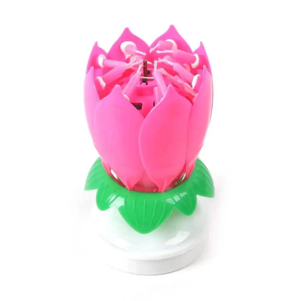 MUsical Birthday Candles Flower - Pink (140582) The Stationers