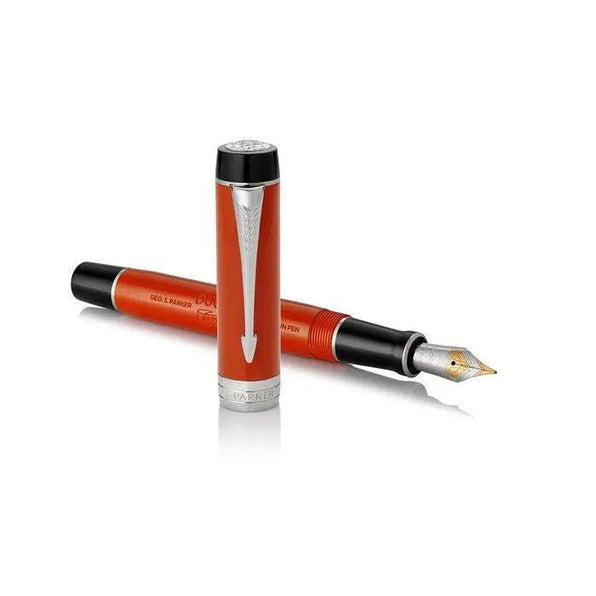 Parker Duo fold Classic Big Red Vintage CT Fountain Pen The Stationers