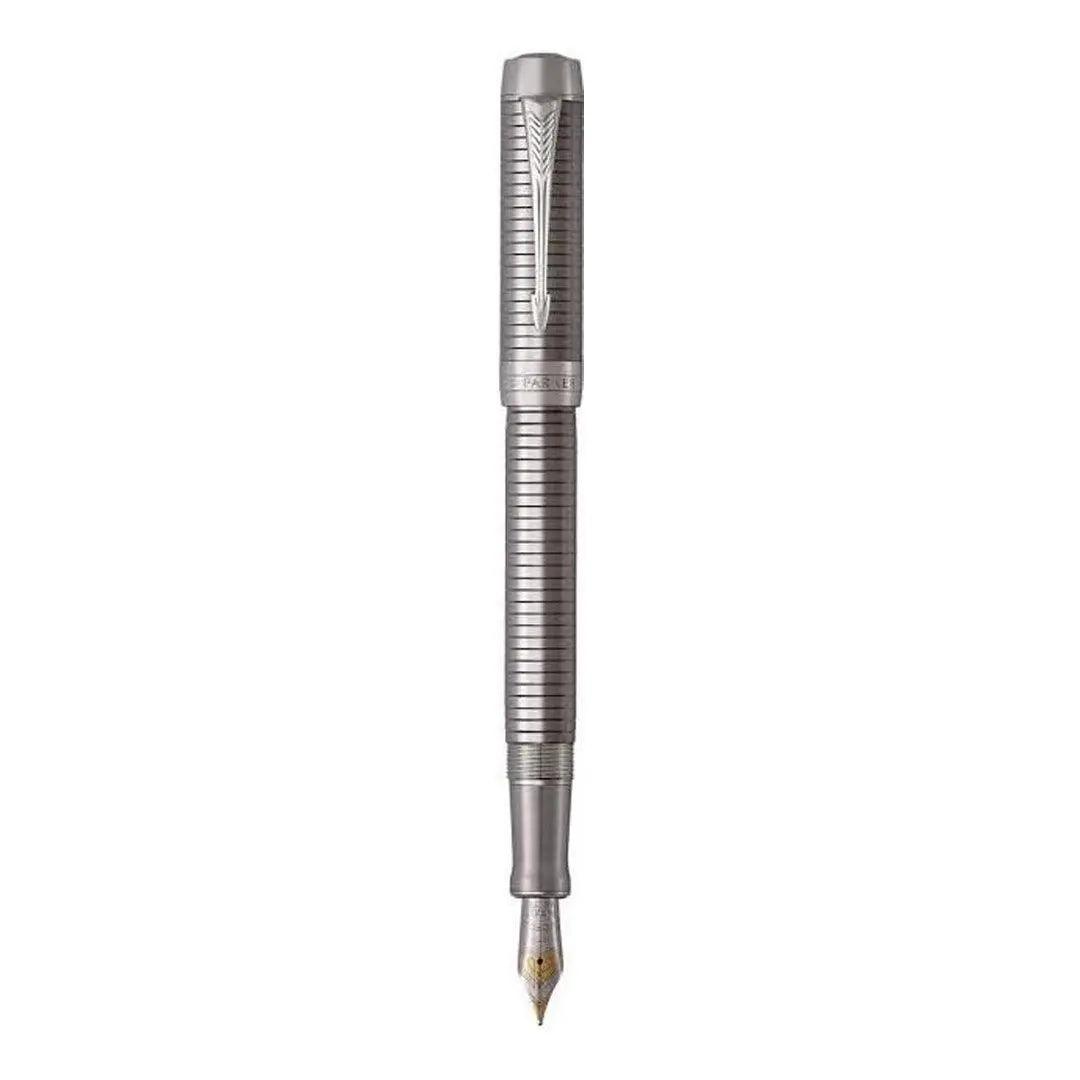 Parker Duofold Prestige Ruthenium Chiselled CT Pen The Stationers