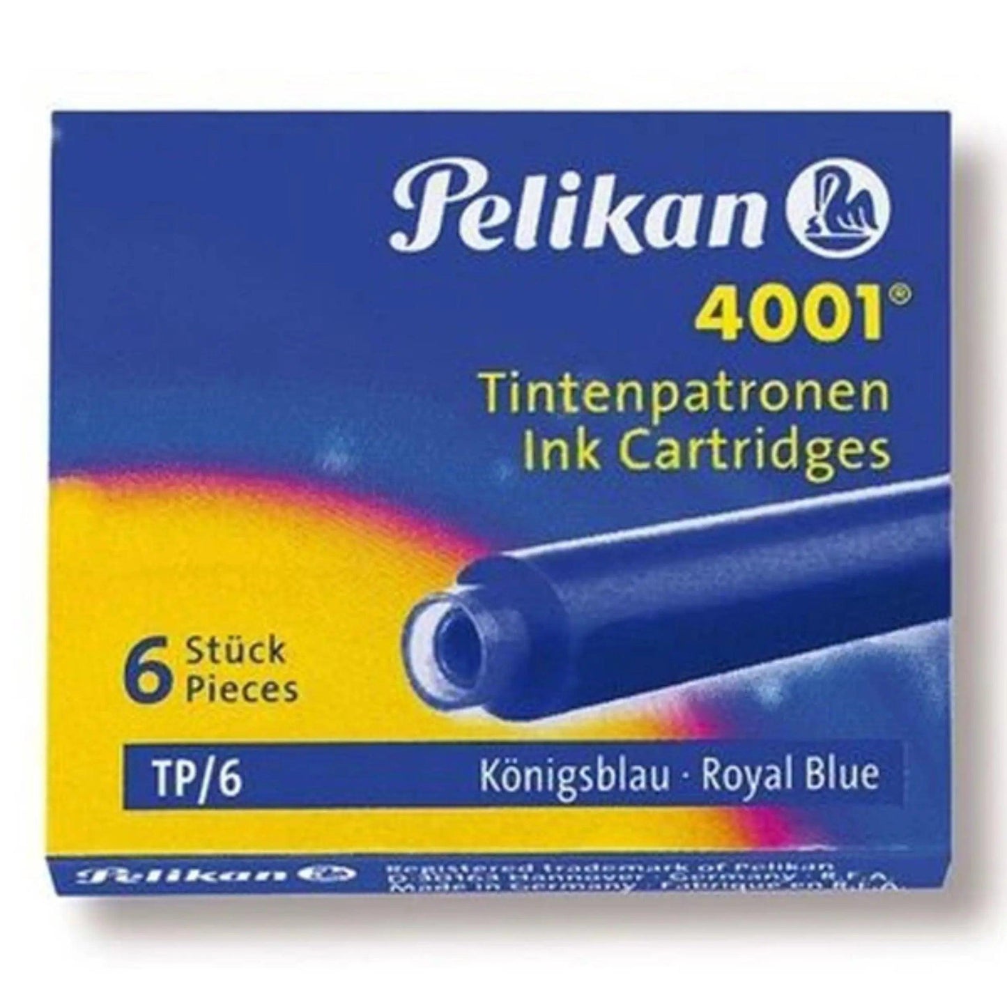 Pelikan 4001 Ink Cartridge Small Blue 6Pcs/Box The Stationers